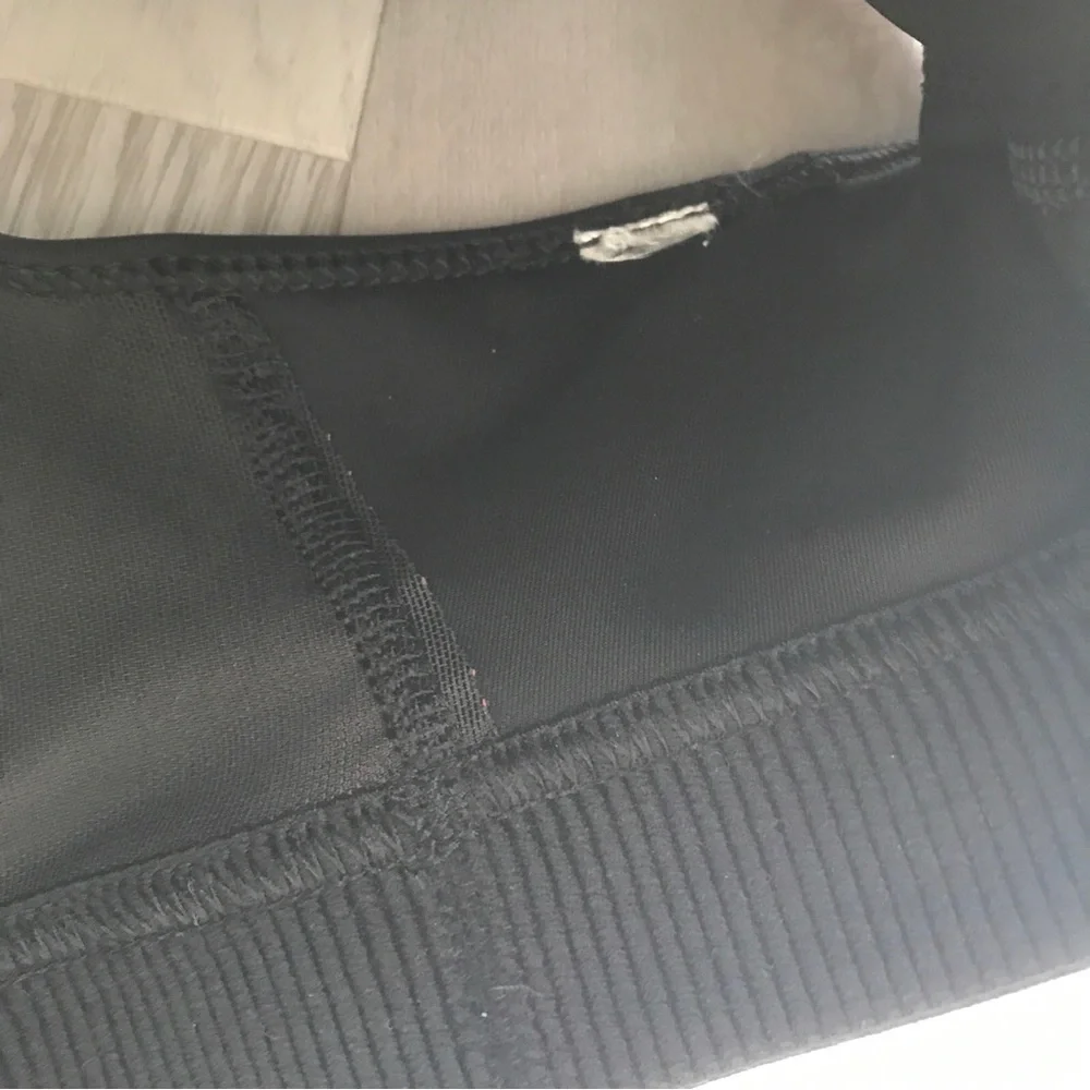 ADIDAS SPORTS BRA BLACK RACERBACK LOGO FIRM SUPPORT WOMENS SMALL - Picture 3 of 8
